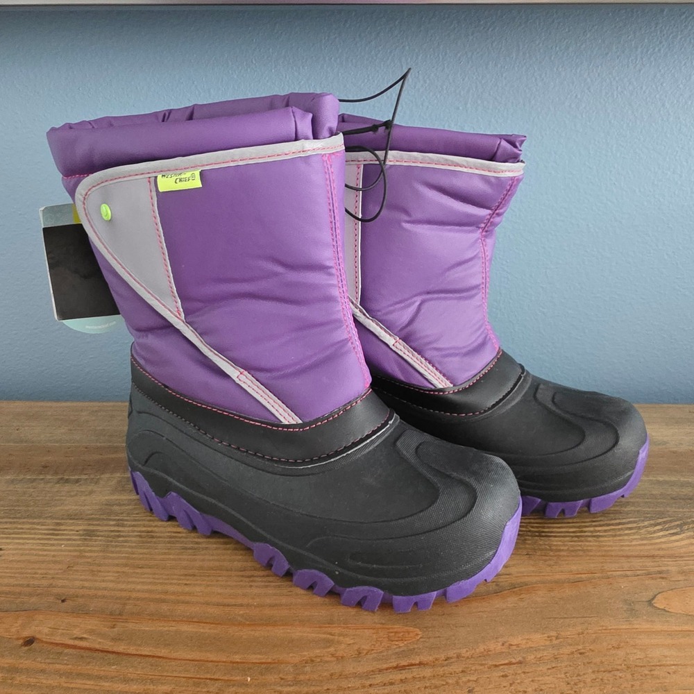 Western Chief Kids Selah Snow Boots Purple Black Waterproof Insulated Size 3